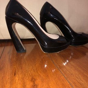 Miu Miu Black Patent Heels